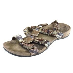 Vionic Sz 6 M Brown Gladiator Synthetic Women Sandals‎ Amber